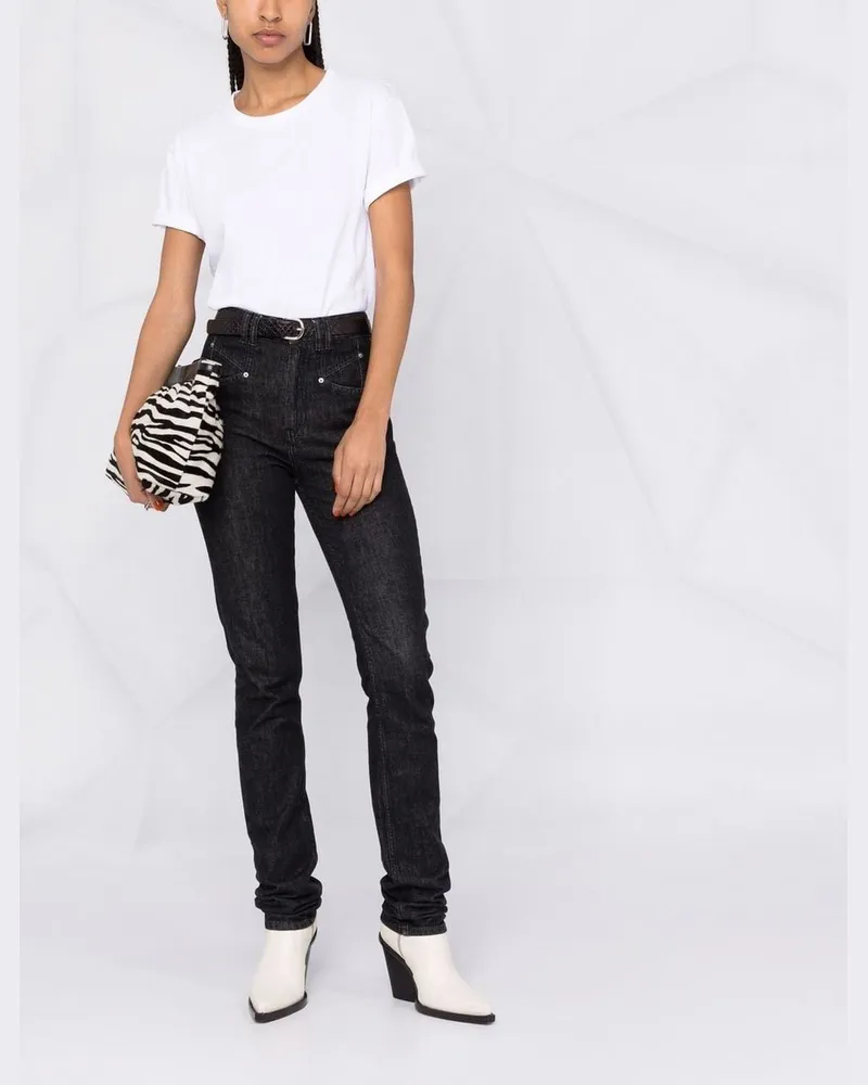 KHAITE Mae Short Sleeve Tee Shirt Weiß