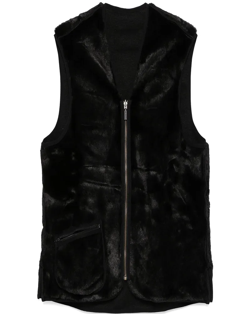 Barbour Warm Pile Waistcoat Zip Mli0004 Schwarz