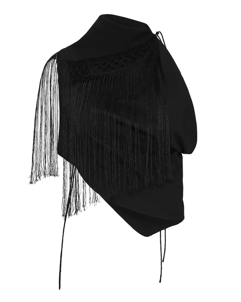 Christopher Esber Unravel Macrame Wrap Top Schwarz