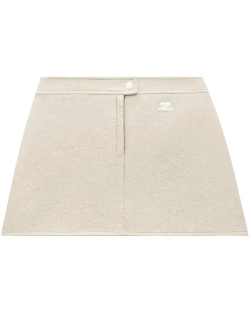 Courrèges Reedition Vinyl Mini Skirt Grau
