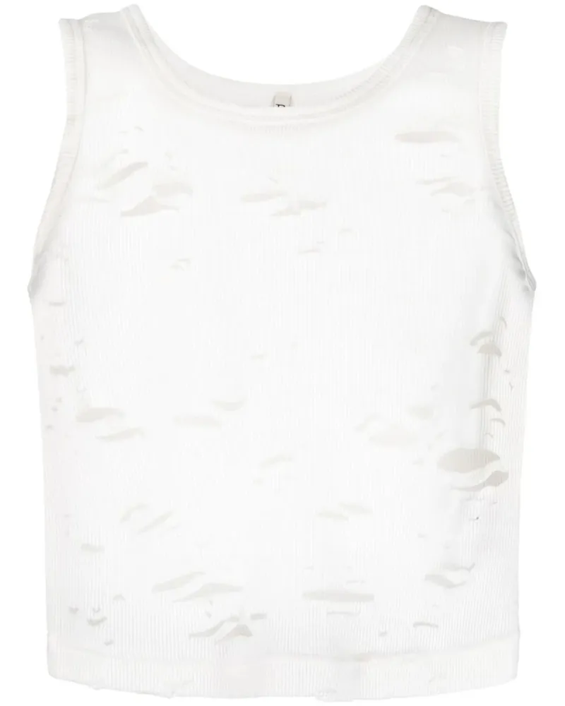 R13 Distressed Tank Weiß