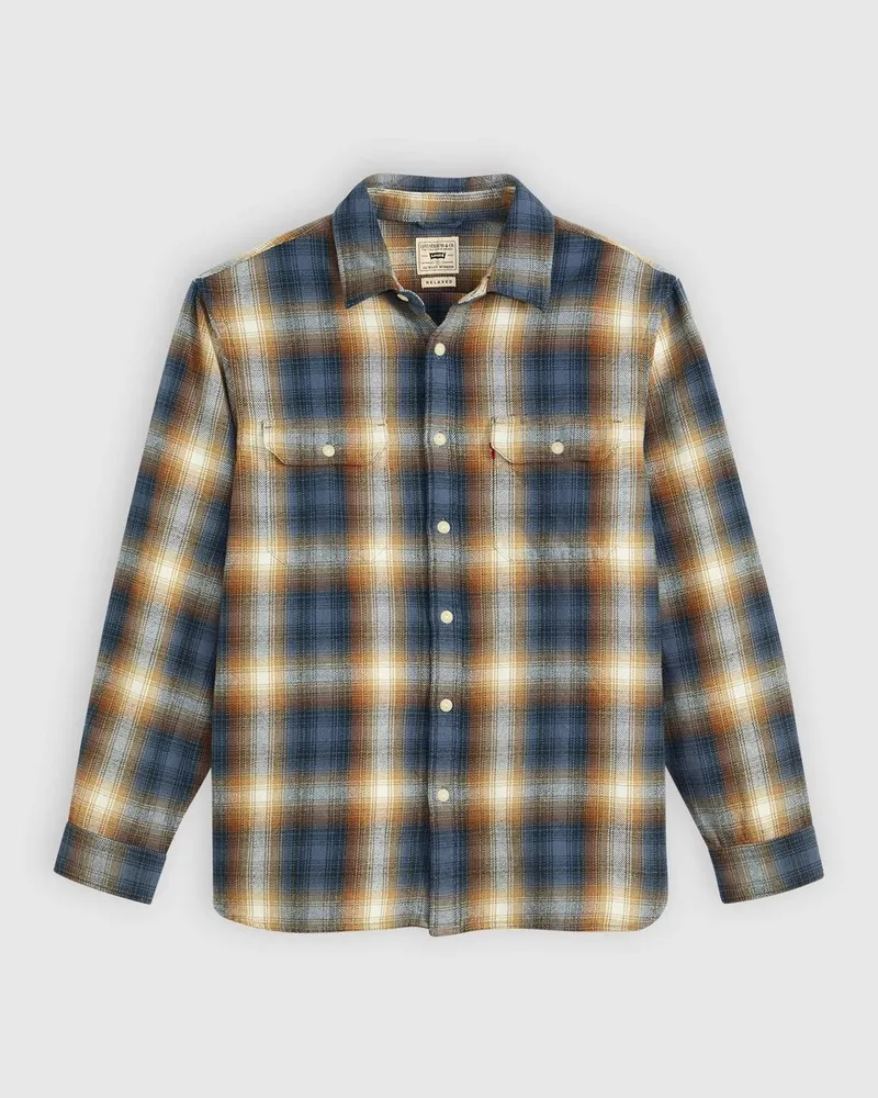 Levi's Jackson Worker Warwick Plaid Vintage Ind Blau