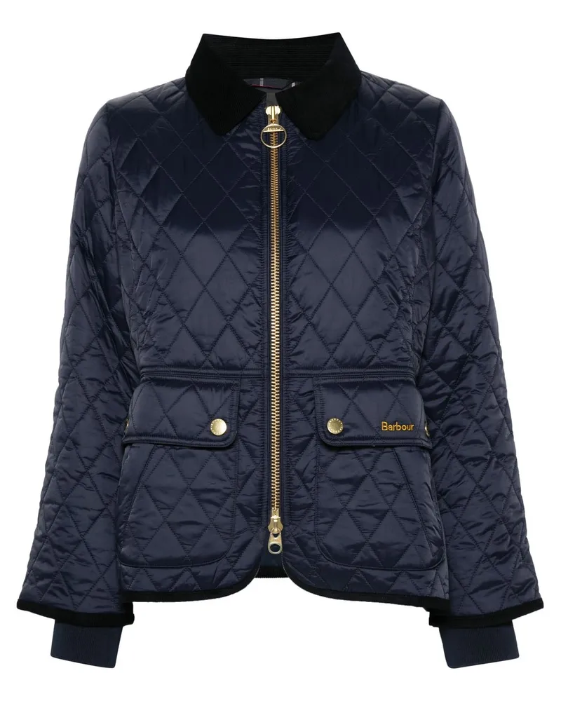 Barbour Fitted Beadnell Quilt Blau