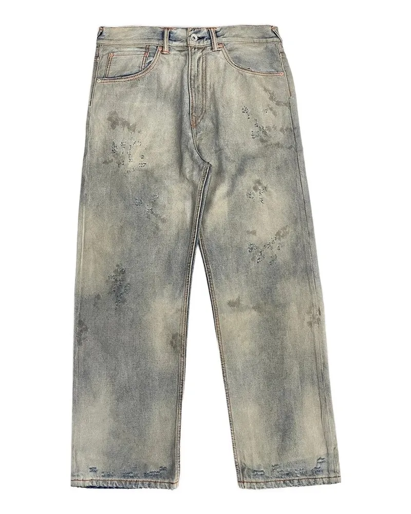 Evisu ej Bleached Distressed 5p Jeans Blau