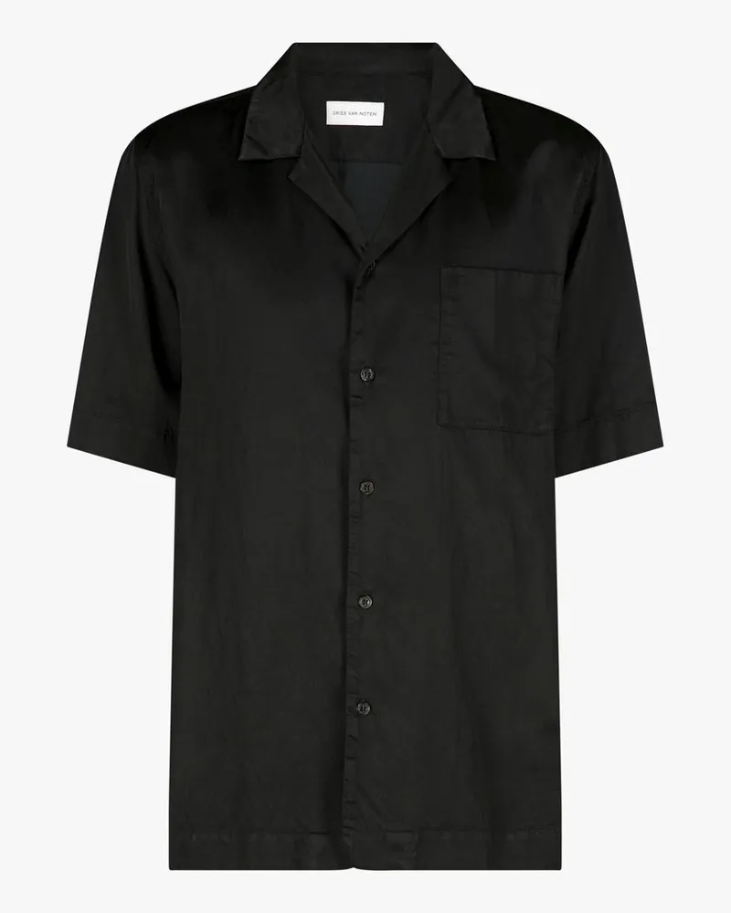 Dries van Noten Carltone 3277 M.w.shirt Black Schwarz
