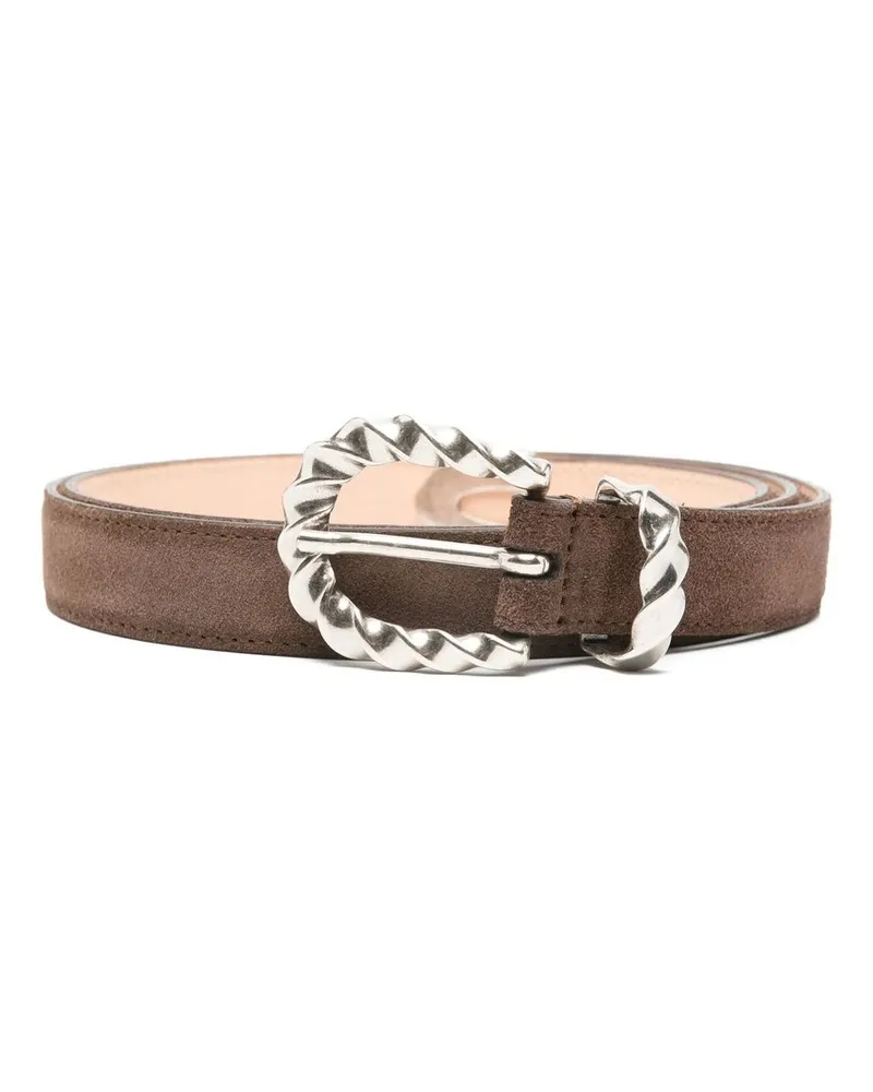 PAURA Cris Belt With Braided Tripty Braun