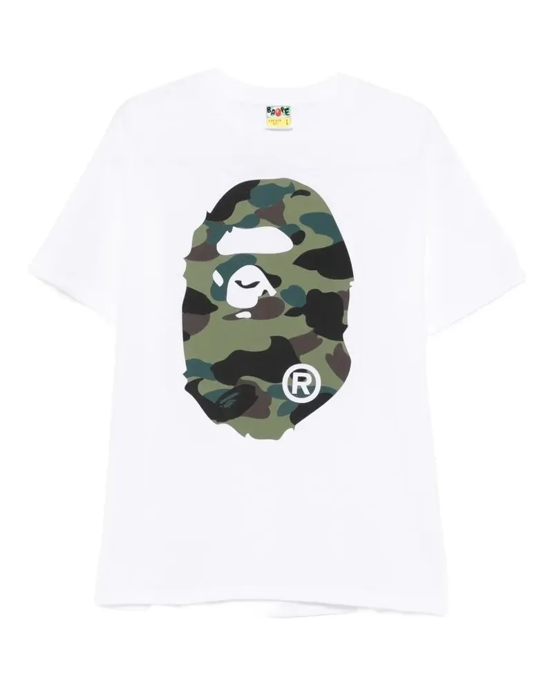 BAPE 1st Camo Big Ape Head Tee m Weiß