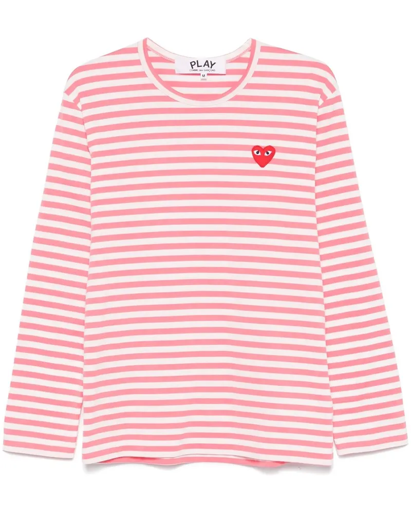 Comme des Garçons u T-shirt Red Emblem Knit Rose