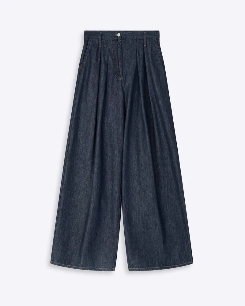 Dries van Noten Pamplona Den 3385 W.w.pants Ind Blau