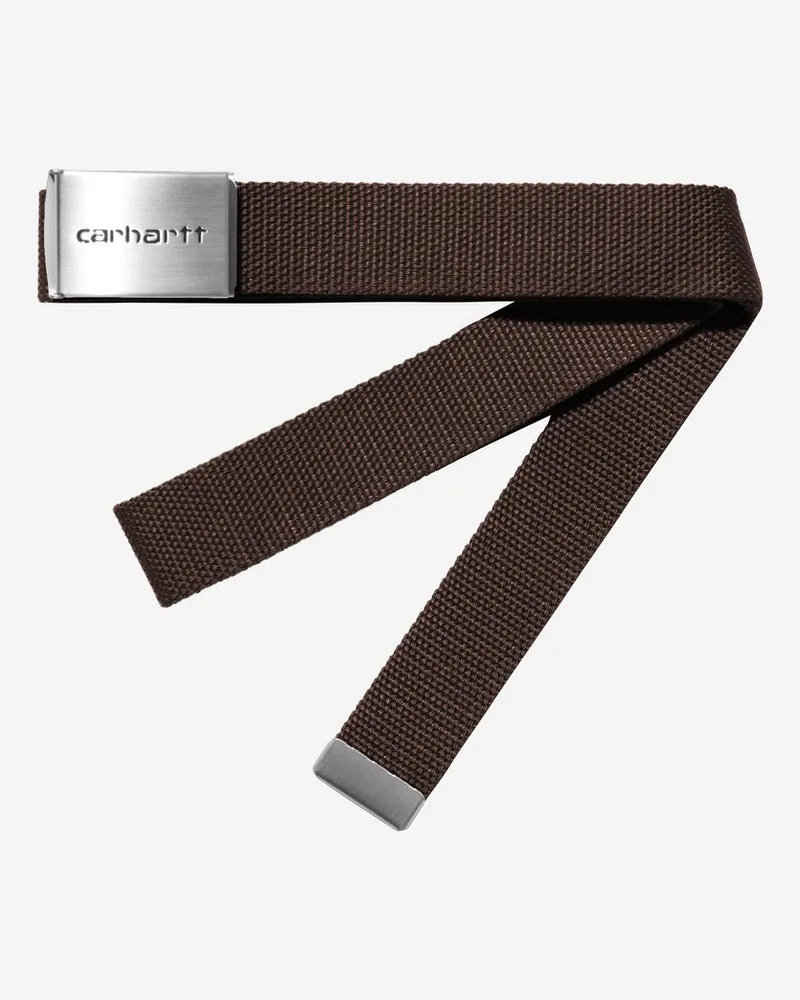 Carhartt WIP Clip Belt Chrome Braun