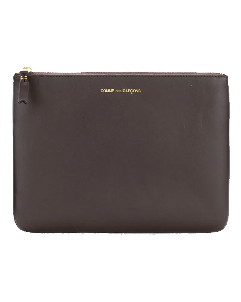 Comme des Garçons Classic Leather Zip Pouch Sa5100 Braun