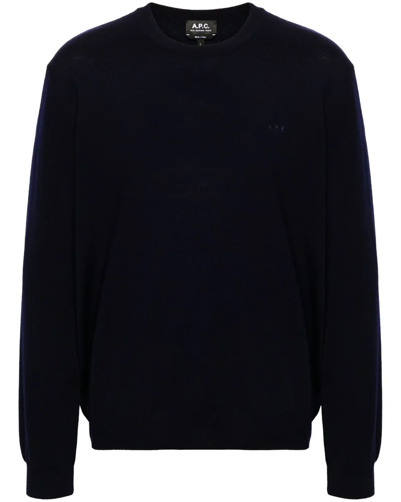 A.P.C. Pull Matt Logo Blau