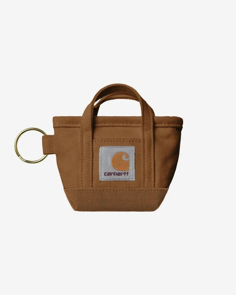 Carhartt WIP Mini Tote Bag Keychain Braun