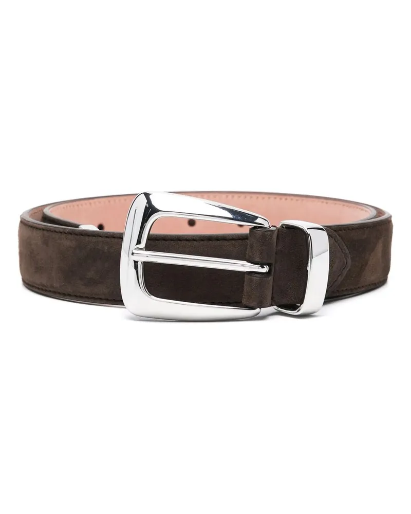 KHAITE Benny Belt - Silver Buckle (30mm Braun