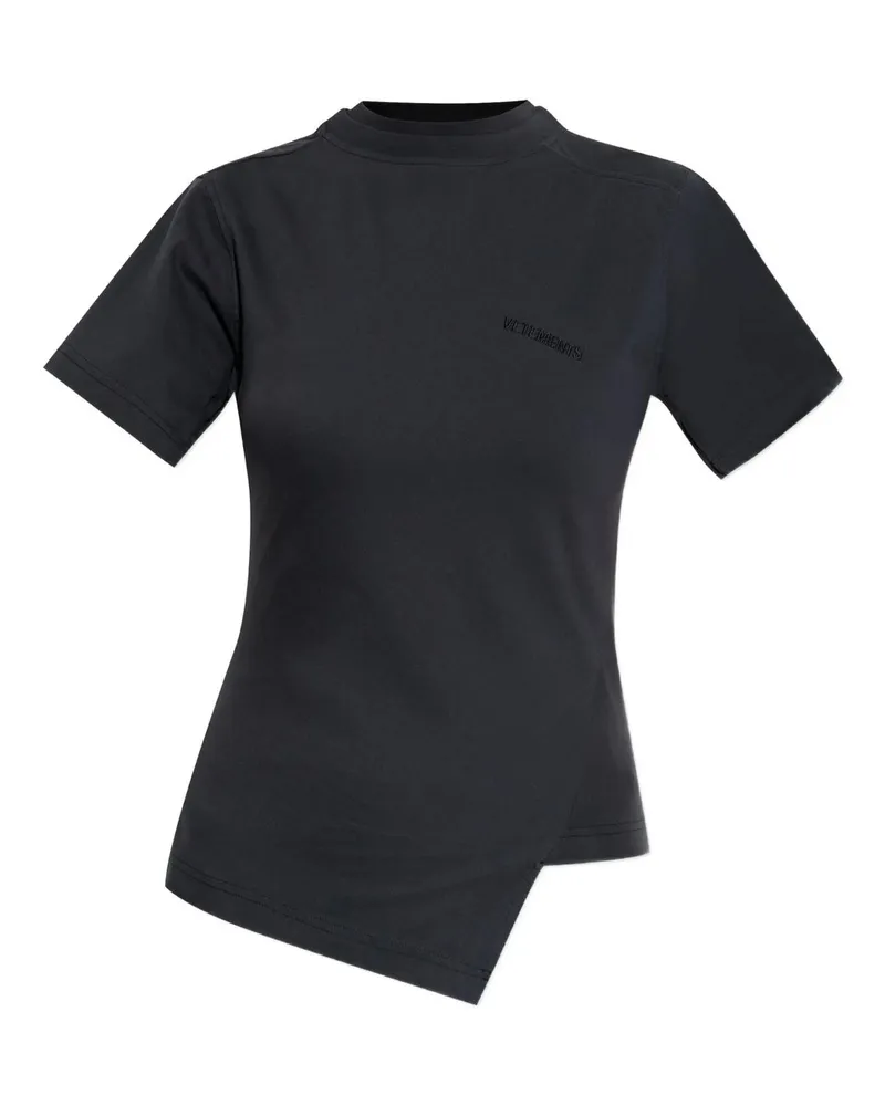 VETEMENTS Logo Shifted t Shirt Schwarz