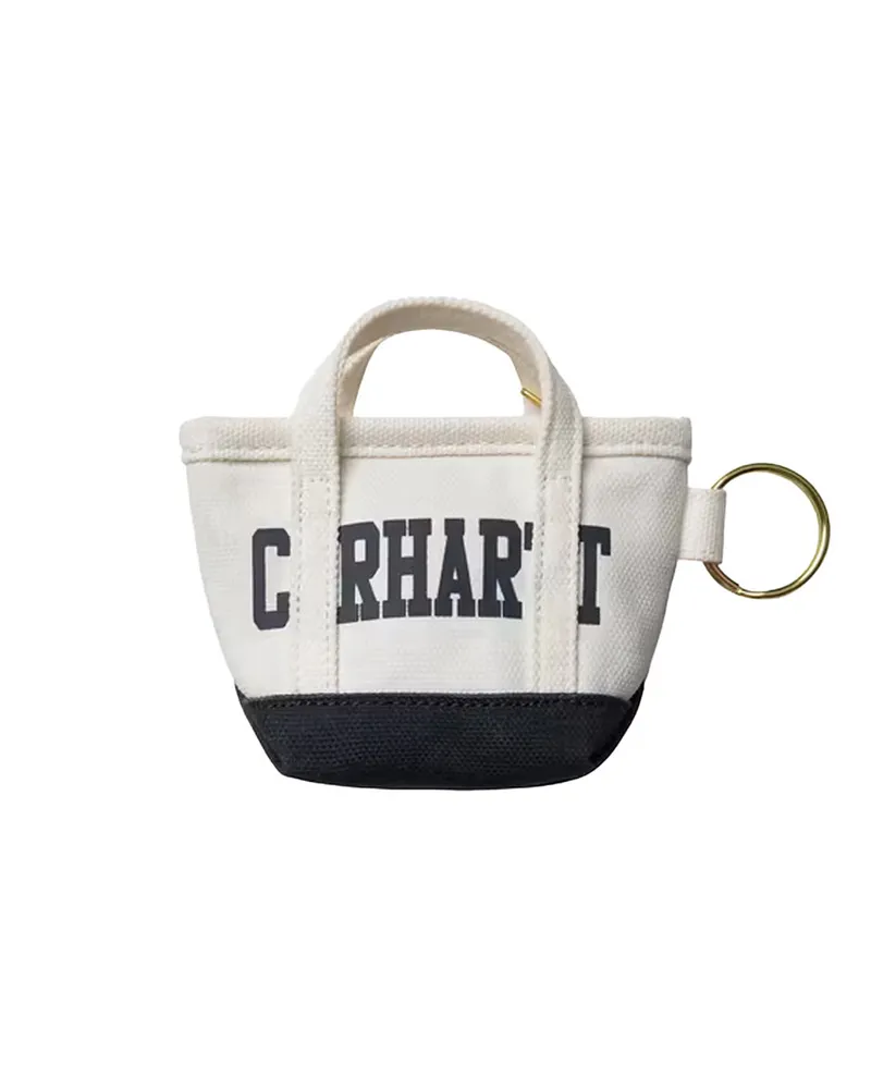 Carhartt WIP Mini Tote Bag Keychain Beige