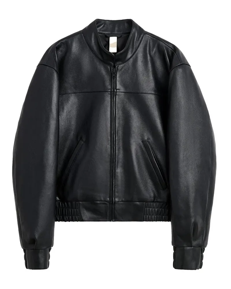 Sunflower Polo Leather Jacket Schwarz