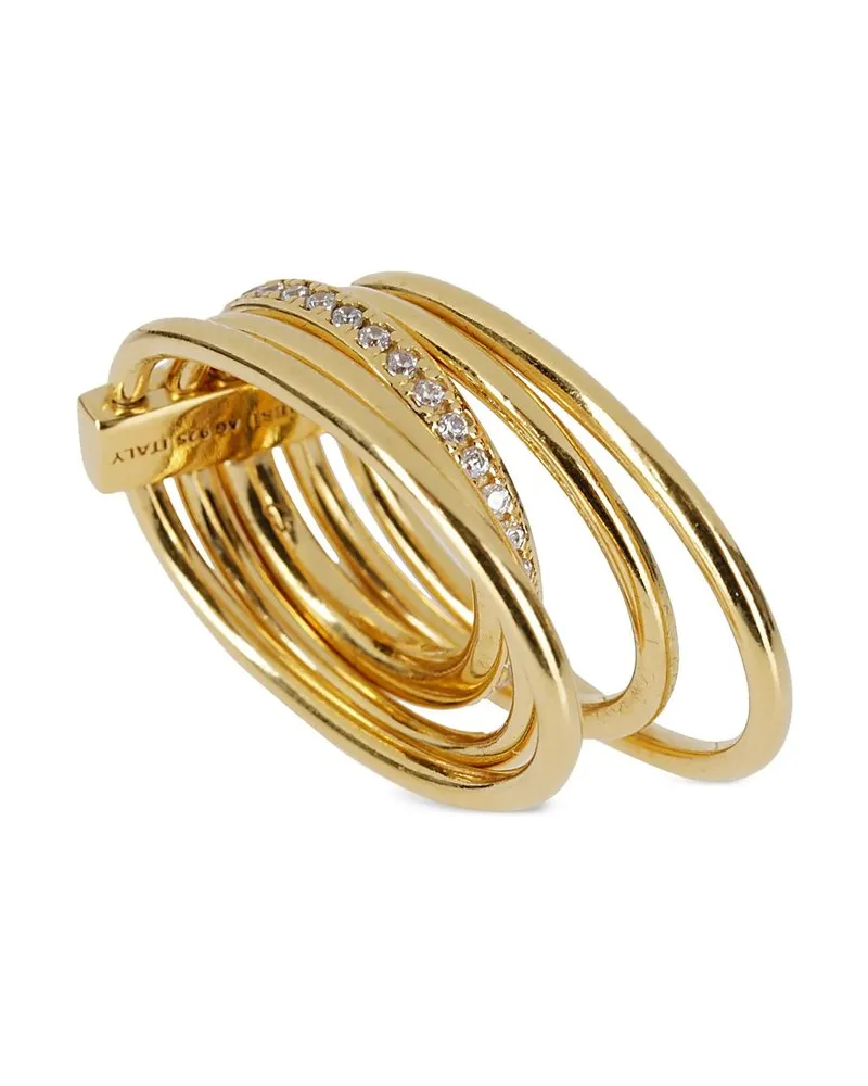 PANCONESI Solar Crystal Ring Gold