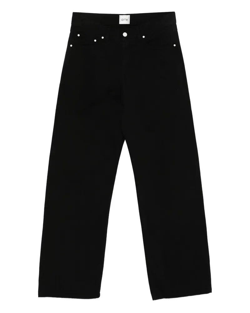 Arte Antwerp Back Pocket Graphic Pants Schwarz
