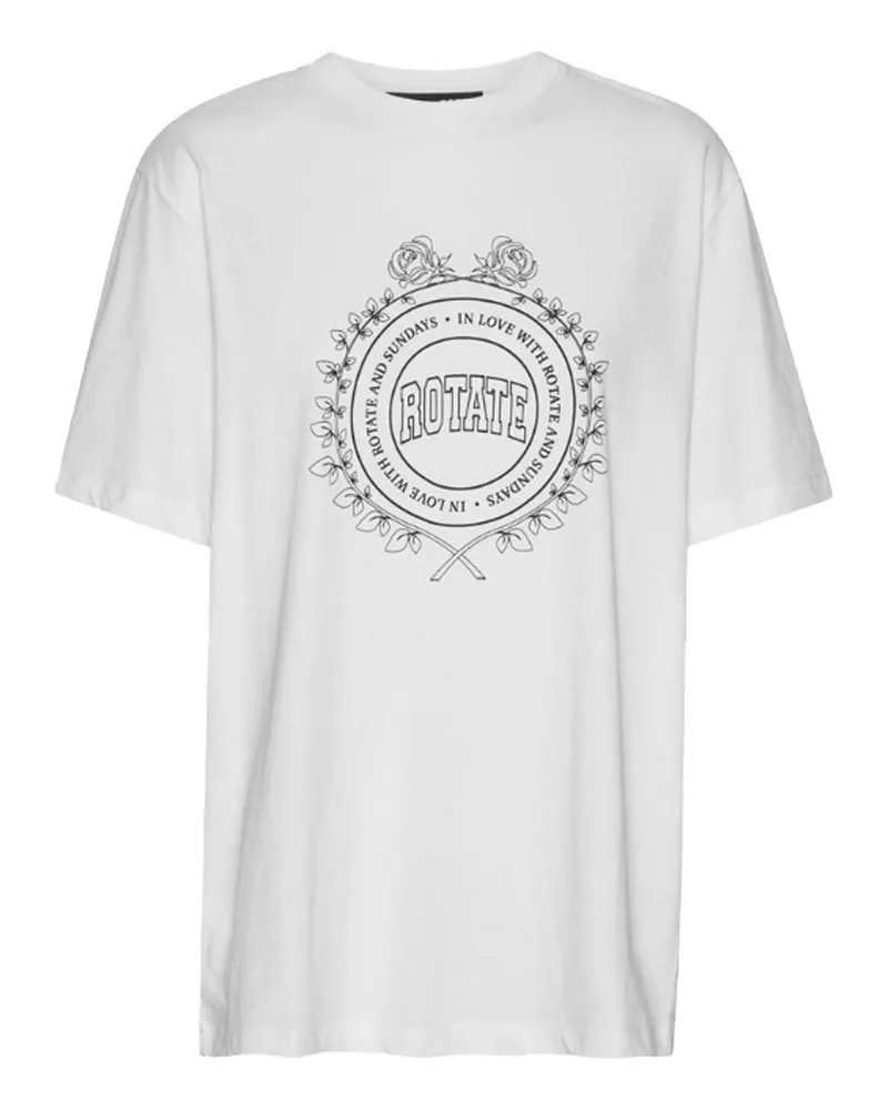 ROTATE Birger Christensen Thin Jersey T-shirt Weiß