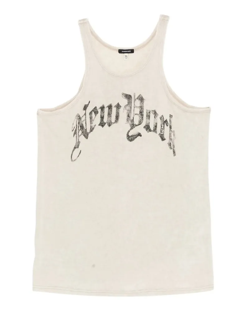 R13 New York Relaxed Tank Beige