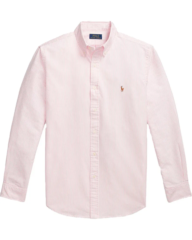 Ralph Lauren Custom Fit Striped Oxford Shirt 710953704001 Rose