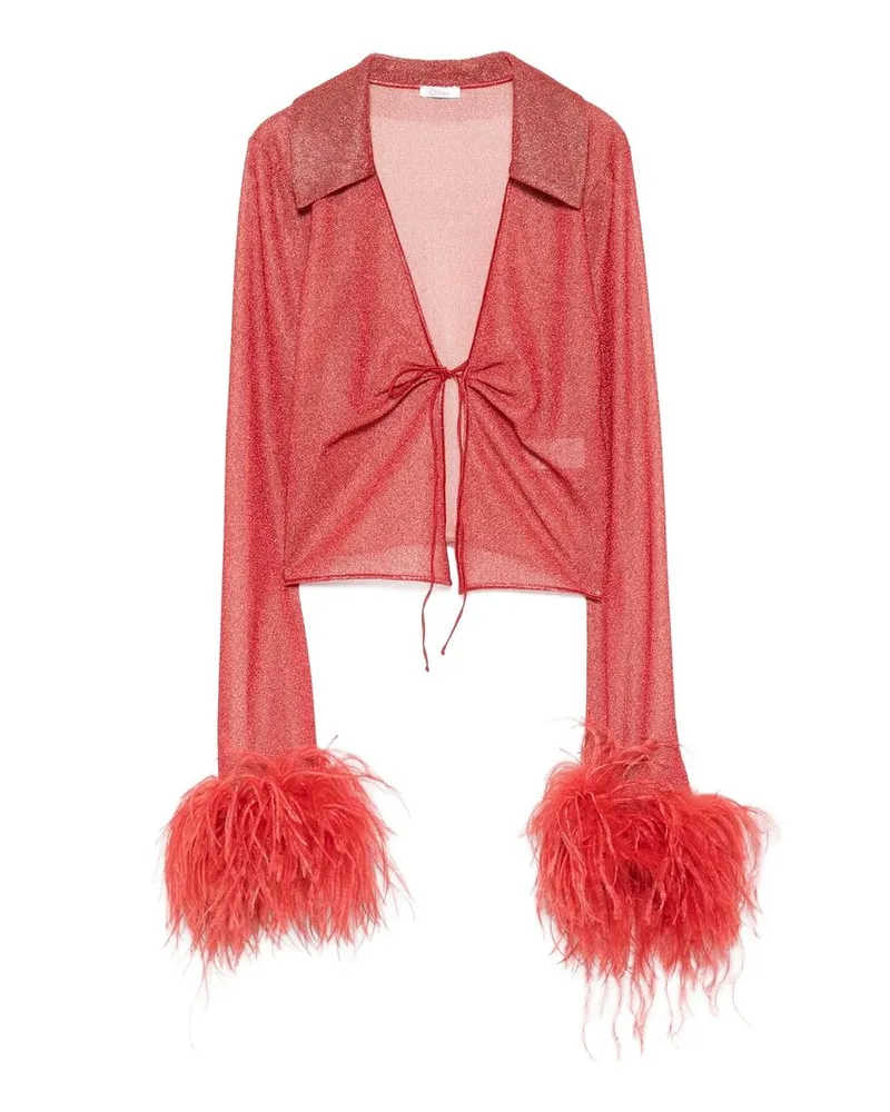 Oséree Lumiere Plumage Slim Shirt Rot