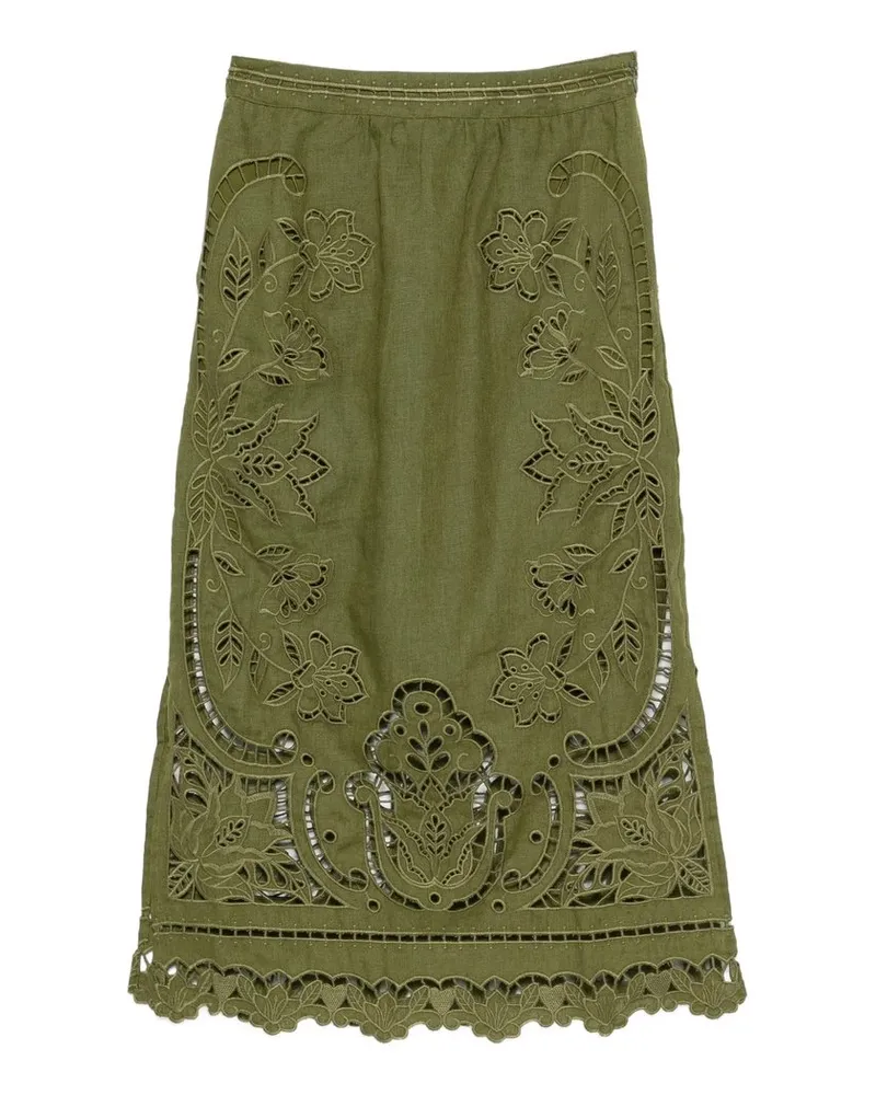 FARM Rio Majestic Garden Green Richelieu Skirt Grün