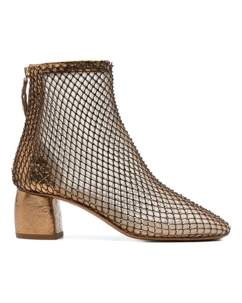 forte_forte my Alma" Stivaletto Chic Rete Strass Braun