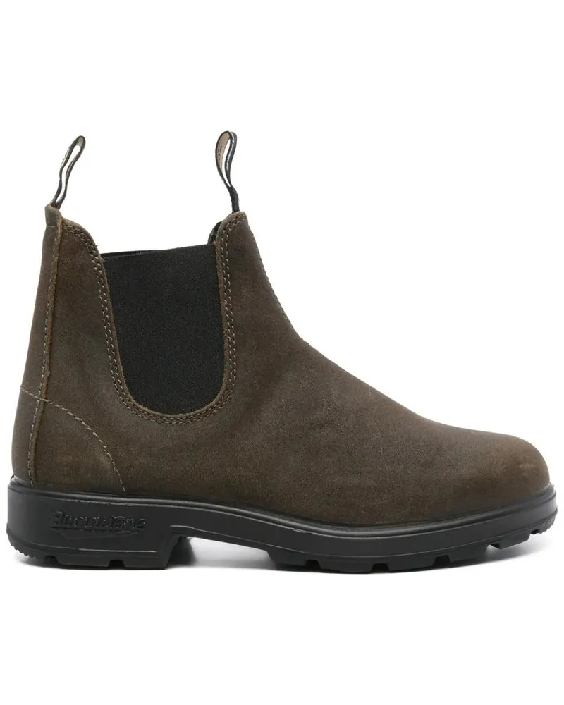 BLUNDSTONE 1615 Dark Olive Waxed Suede Braun