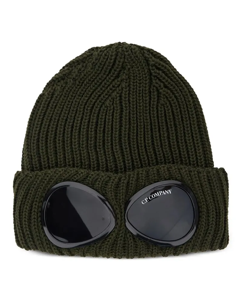 C.P. Company Accessories Knit Cap in Extrafine Merino Wool Grün