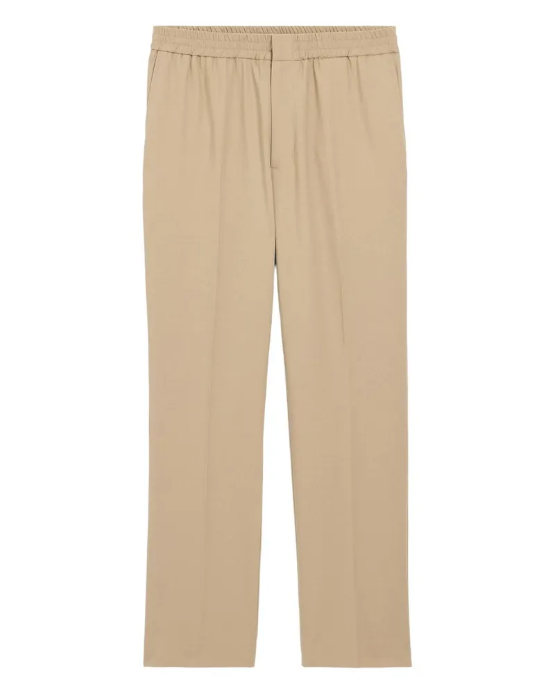 AMI Paris Elasticated Waist Trousers Beige