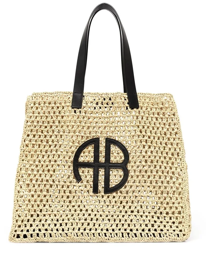 Anine Bing Large Rio Tote - Natural Beige