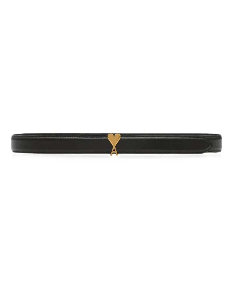 AMI Paris Ami de Coeur Buckle Belt 25mm Schwarz