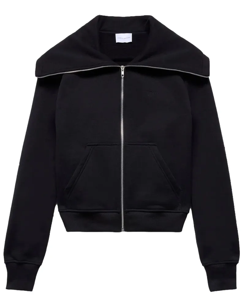 7 for all mankind High Neck Zip Hoodie 7nhh0h87 Schwarz