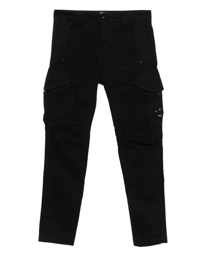 C.P. Company Cargo Pant in Stretch Satin Schwarz