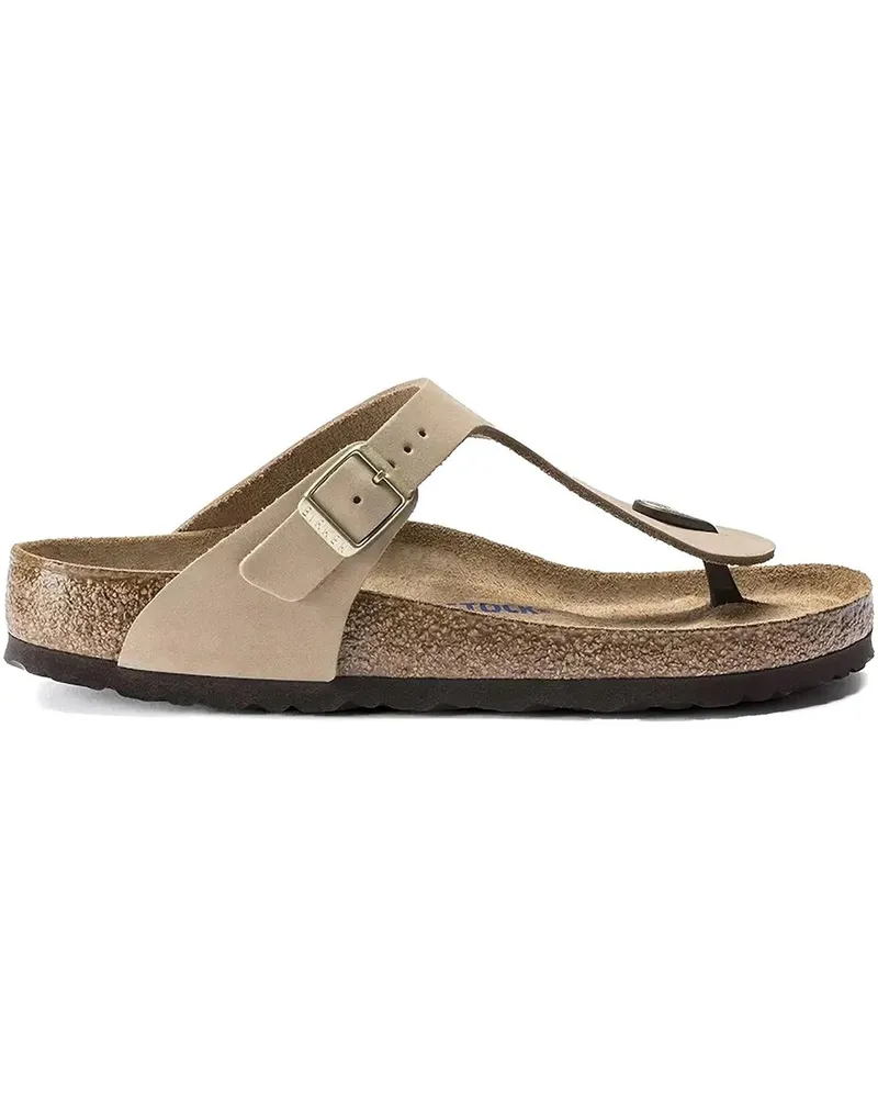 Birkenstock Gizeh Sfb Sandcastle, Nubuck Leather Beige