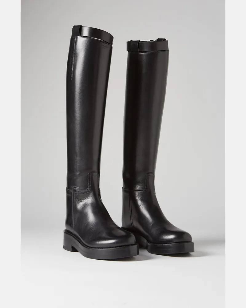 Ann Demeulemeester Stan Riding Boots Maine Lux Schwarz