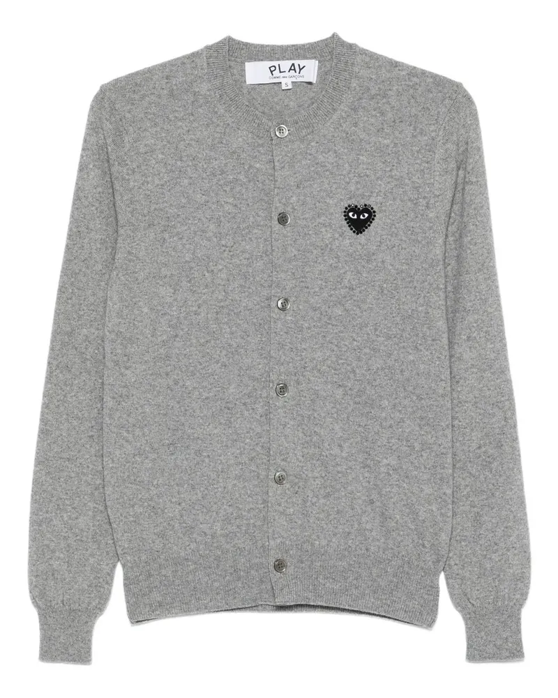 Comme des Garçons u Round-neck Cardigan Blk Rhineston Grau