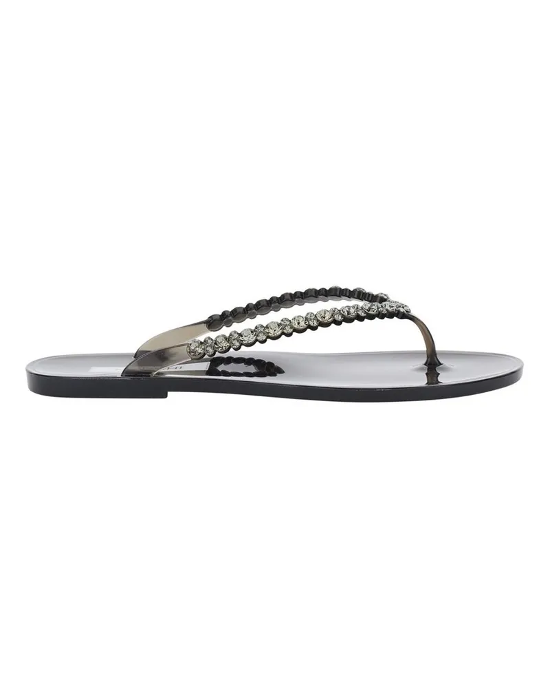 Menghi Art. 704/sw Berta Jelly Flat Sandal Schwarz