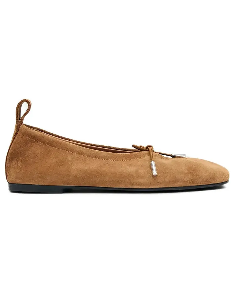 Alohas Rosalind Suede Tan Leather Ballet Flats S101273.02 Braun
