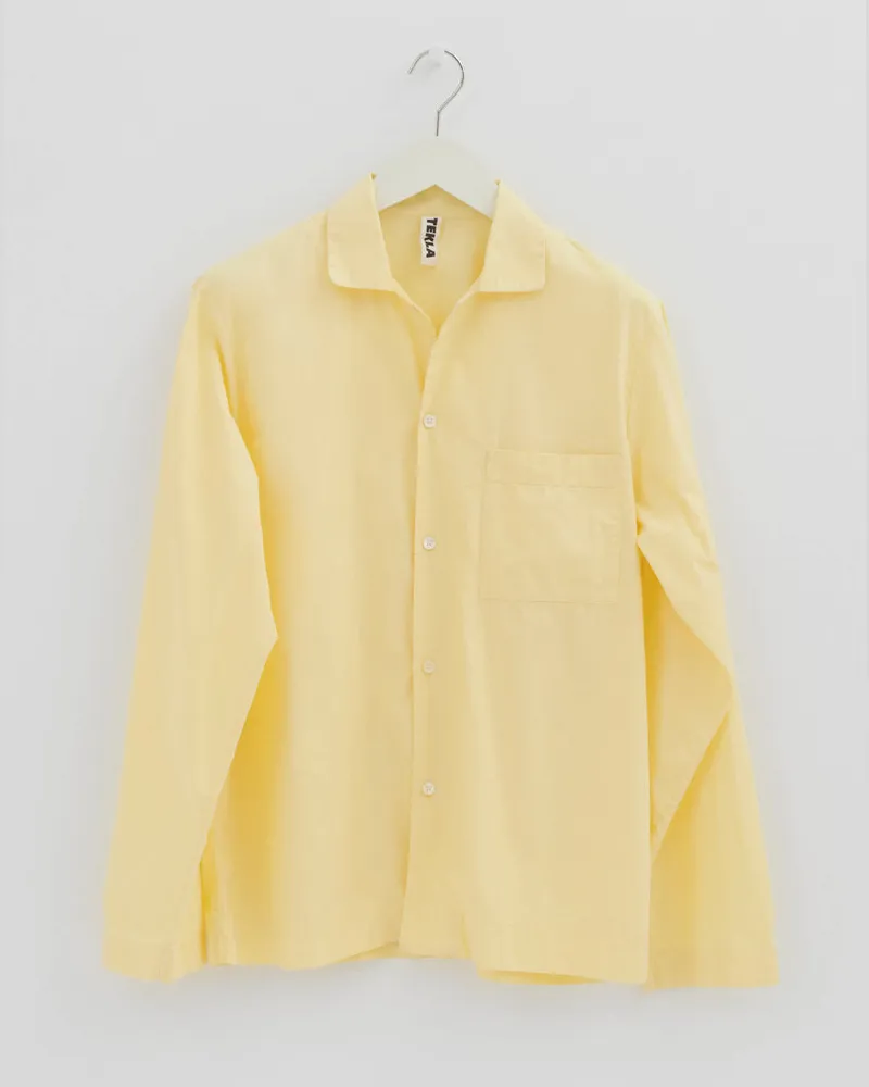 TEKLA Unisex Pyjama (Popeline) Langärmelige Hemden Gelb