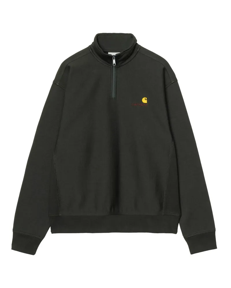 Carhartt WIP Half Zip American Script Swear Grün