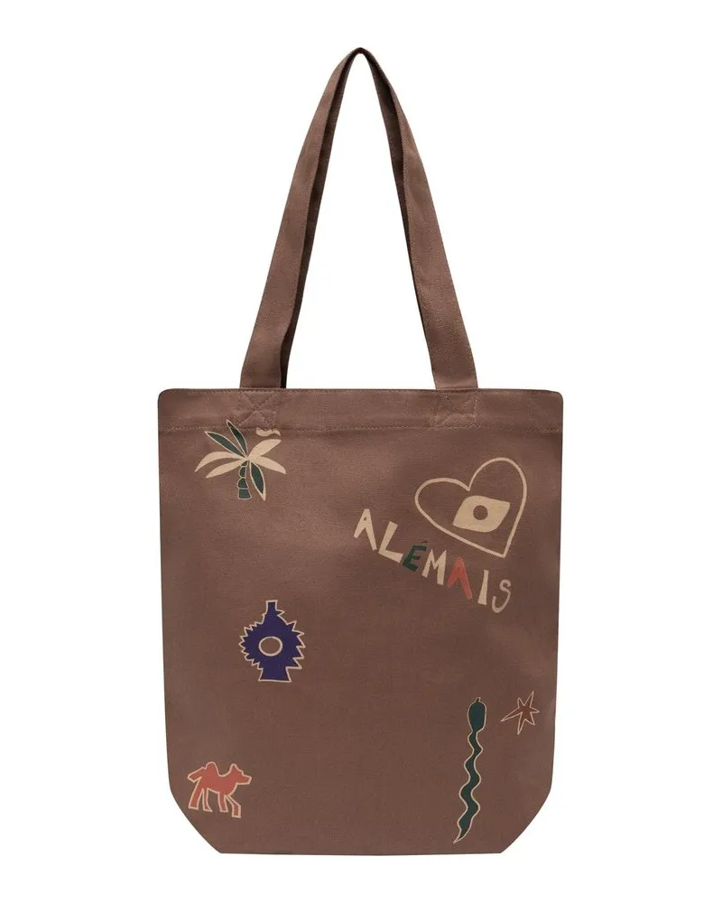 ALEMAIS Maroc Choc Library Tote Braun