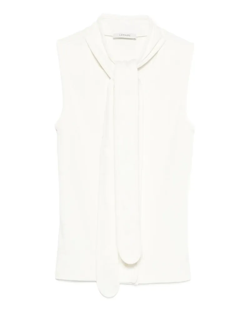 Christophe Lemaire Asymmetrical Fitted Top Weiß