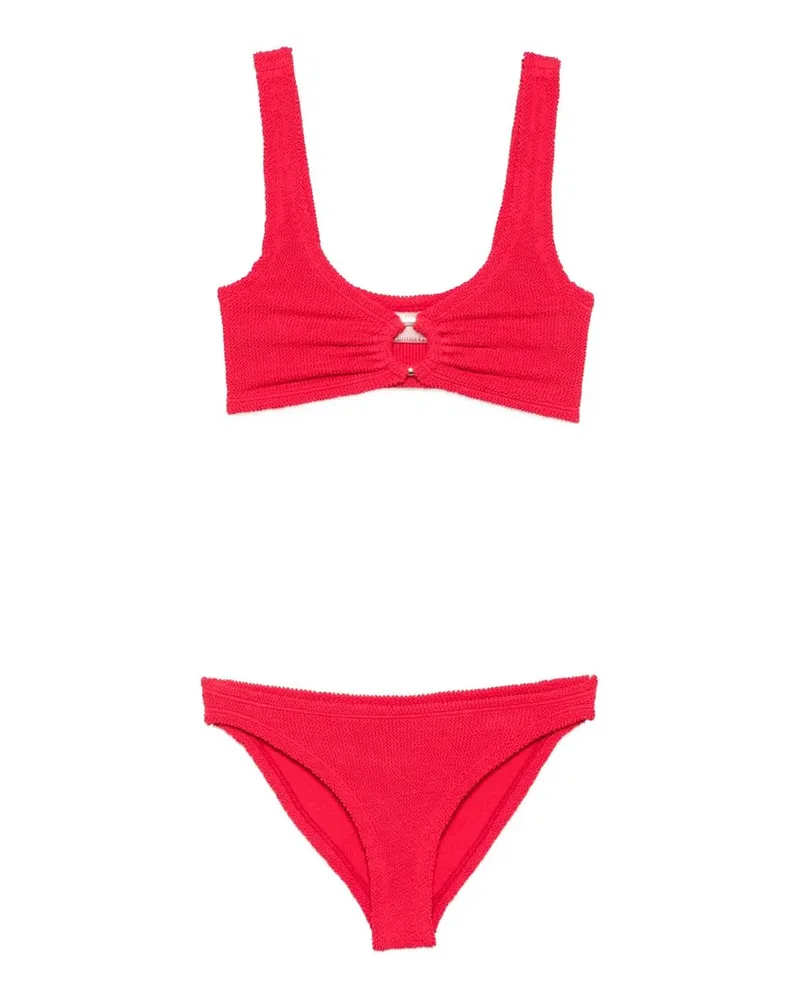 Hunza G Julia Gold Hoop Bikini Rot