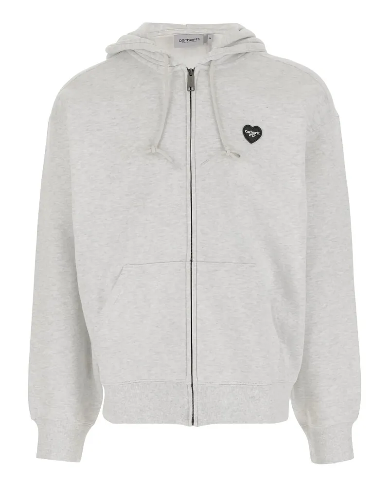 Carhartt WIP Hooded Heart ii Hartt Sweat Jacket Grau