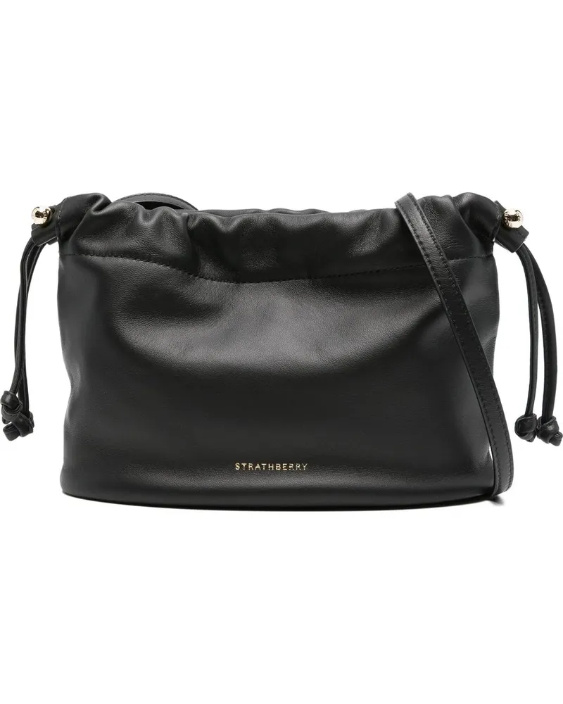 Strathberry Charlotte Drawstring Soft Nappa Black Schwarz