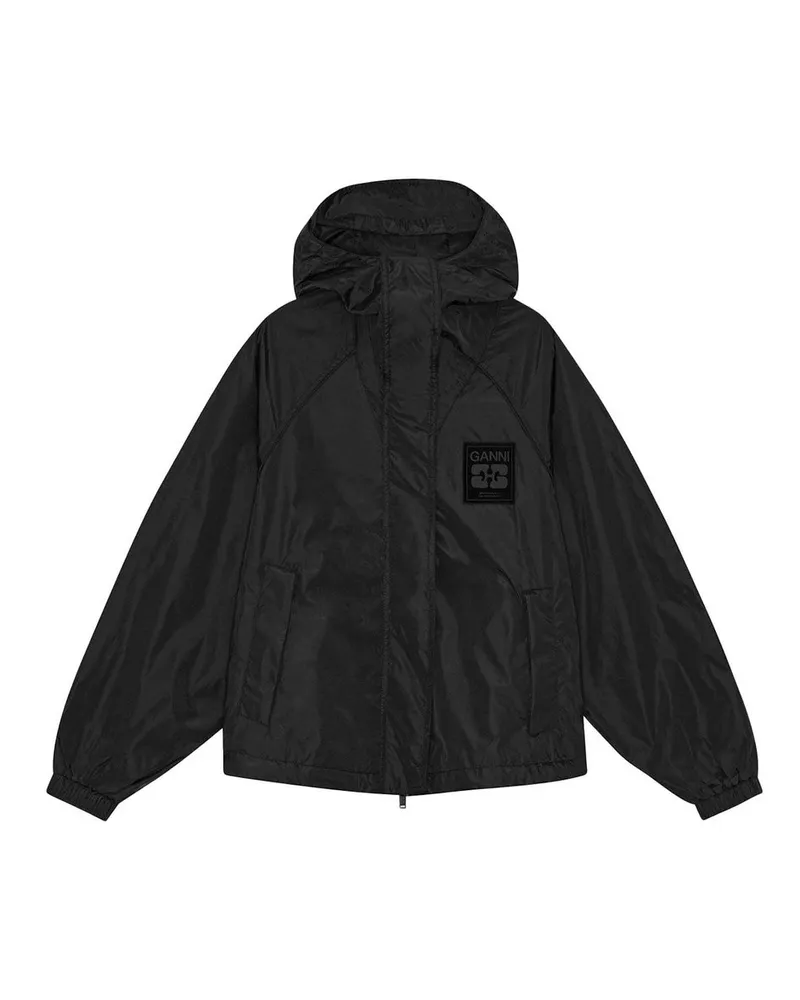 Ganni Flyweight Nylon Jacket Schwarz