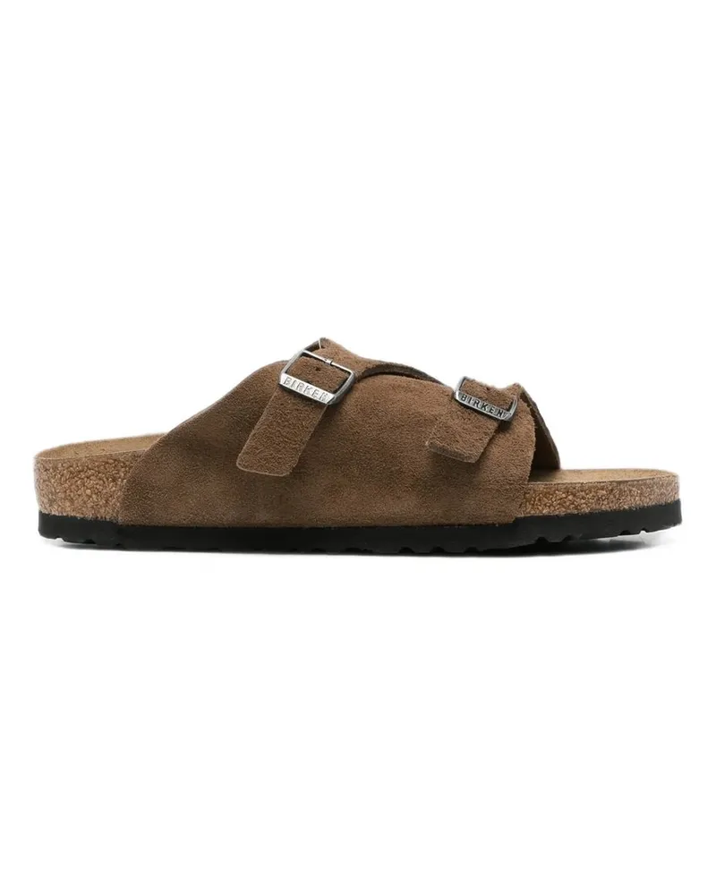 Birkenstock Zürich Dark Tea, Suede Leather Braun